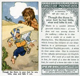"Selvom tornen i din fod er meget lille, så stop og tag den ud", 1931 (se også 498222)